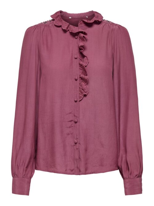 JDY JDYAMY L/S FRILL SHIRT WVN EX