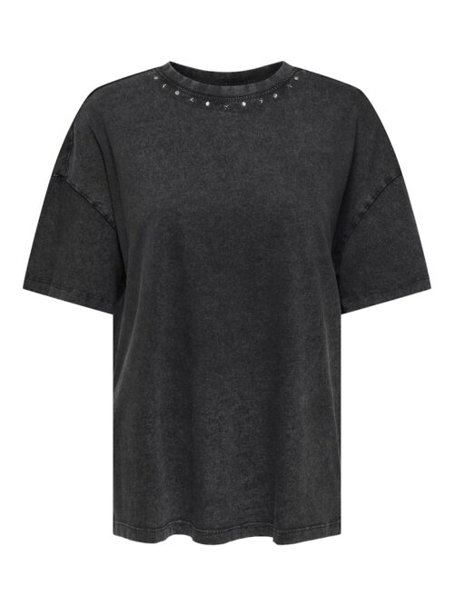 JDY JDYCARLA S/S O-NECK STUD T-SH