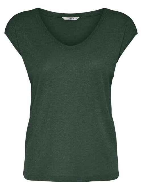 only ONLSILVERY S/S V NECK LUREX T