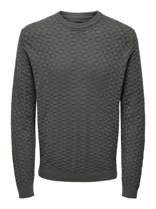 ONLY & SONS ONSKALLE REG 12 STRUC CREW KN