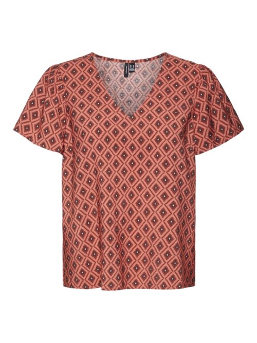 Vero Moda VMJOSIE SS V-NECK TOP WVN GA