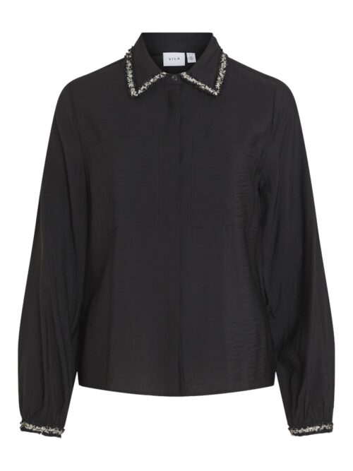 VILA VIDOGMA O-NECK LS DETAIL SHIR