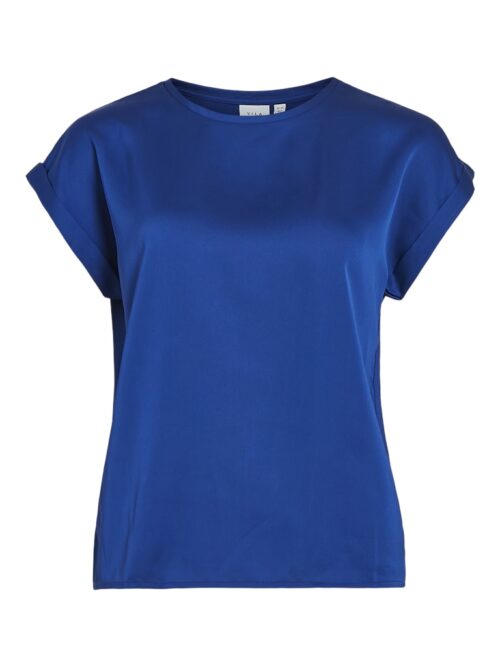 VILA VIELLETTE S/S SATIN TOP - NOO