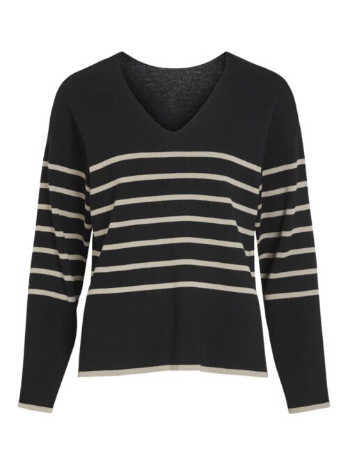 VILA VIOSTRIA V-NECK L/S REV TOP-N