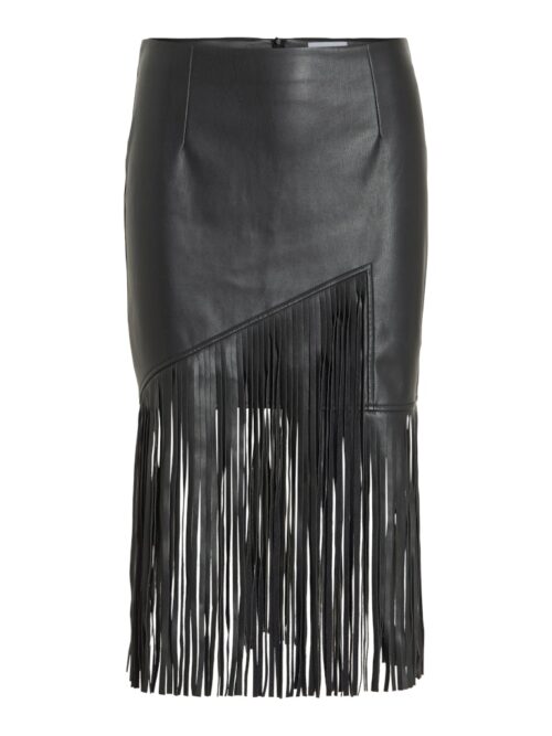 VILA VIPEN COATED HW FRILL SKIRT