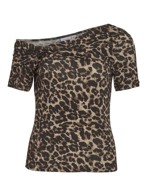VILA VISURI S/S PRINTED TWIST TOP