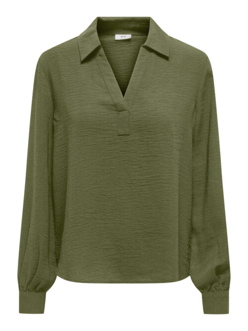 JDY JDYDIVYA LIFE L/S COLLAR TOP WVN DI