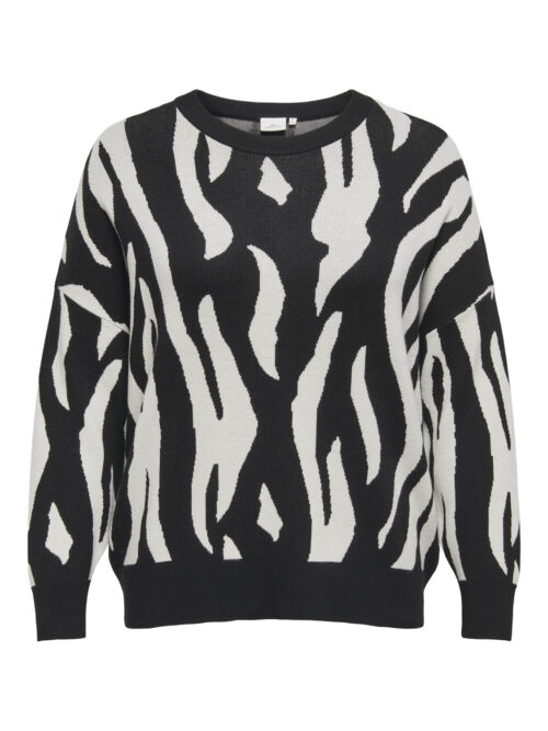 ONLY CARMAKOMA CARMONTANA LS JQ LOOSE O-NECK KNT