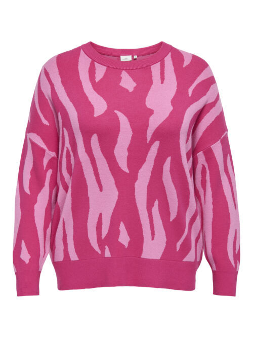 ONLY CARMAKOMA CARMONTANA LS JQ LOOSE O-NECK KNT