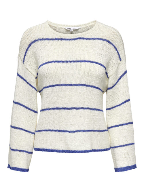 only ONLGEENA 7/8 STRIPE O-NECK KNT