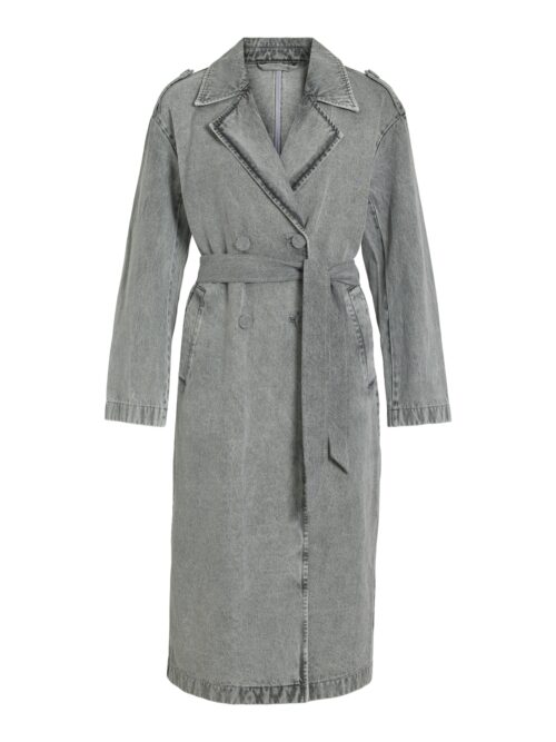 VILA VICI L/S DENIM TRENCH COAT LGD/LC