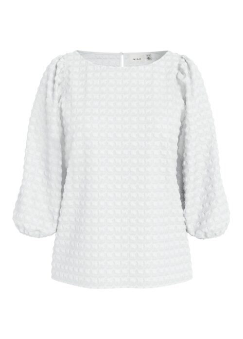 VILA VISHIMO BOAT NECK 3/4 TOP/LN