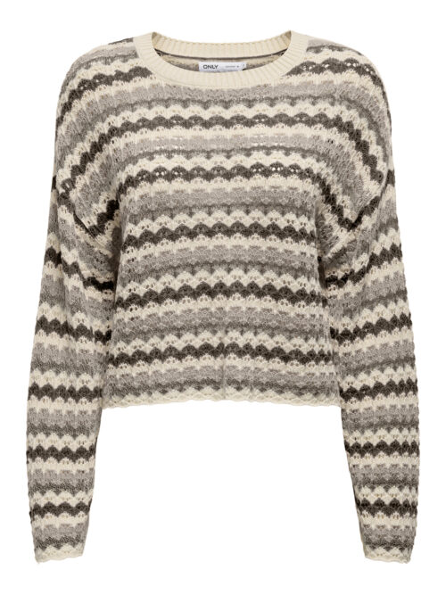 only ONLASA LS SHORT O-NECK CC KNT