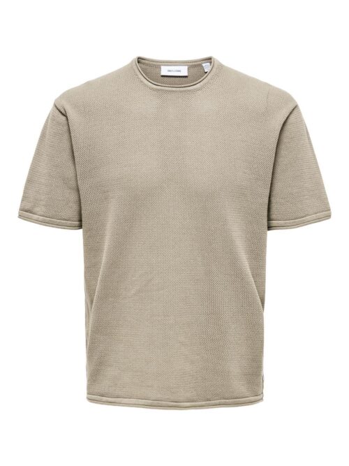 ONLY & SONS ONSKEN RLX SS CROCHET CREW KNIT