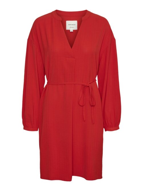 Vero Moda VMVALERIE L/S VNECK ABK DRESS WVN B