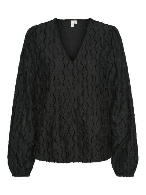 Vero Moda VMVISTINA L/S V-NECK TOP WVN BTQ