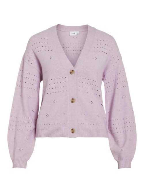 VILA VIRIL V-NECK L/S KNIT CARDIGAN - NO