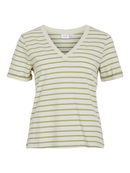 VILA VISTRIBENA V-NECK S/S TOP
