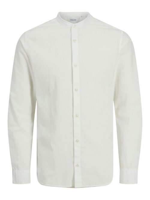 JACK & JONES JUNIOR JJEBREEZE LINEN BLEND BAND SHIRT LS