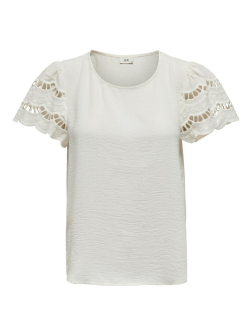 JDY JDYHANNAH LIFE S/S LACE TOP WVN