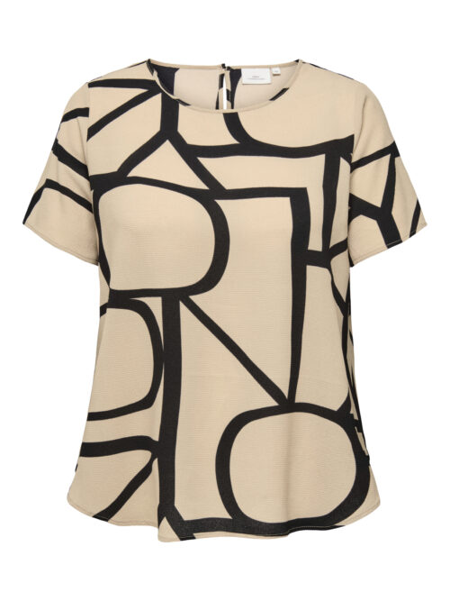 ONLY CARMAKOMA CARVICA LIFE SS TOP WVN NOOS