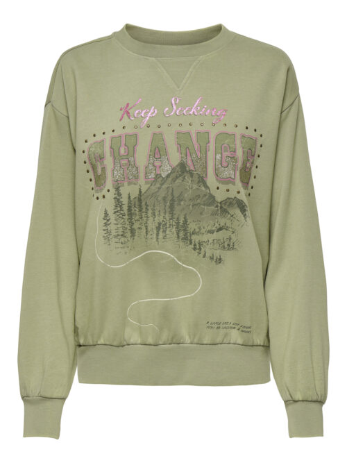 only ONLLUCINDA L/S MOUNTAIN O-NECK BOX
