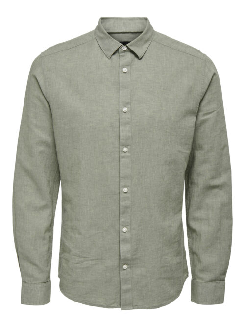 ONLY & SONS ONSCAIDEN LIFE LS SOLID LINEN SHIRT