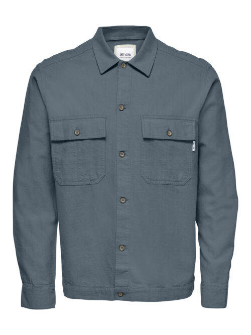 ONLY & SONS ONSKENNET LS LINEN OVERSHIRT NOOS