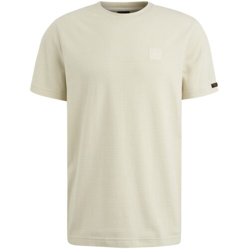 PME Short sleeve r-neck jacquard strip