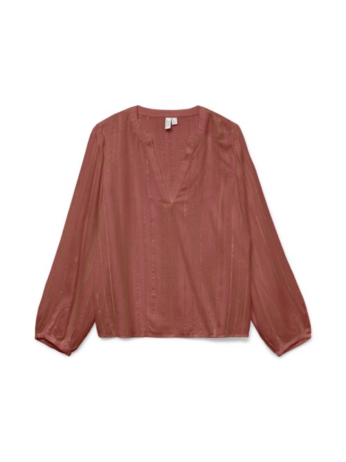 Vero Moda VMBIKA L/S V-NECK TOP WVN BTQ GA