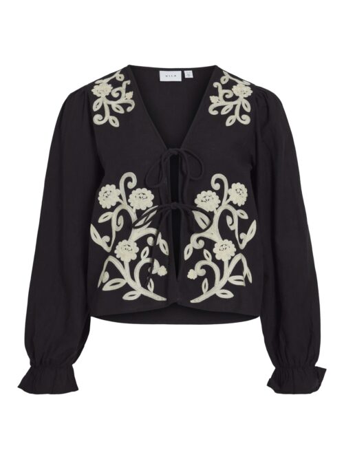 VILA VIPOLENE V-NECK L/S TOP/BFS