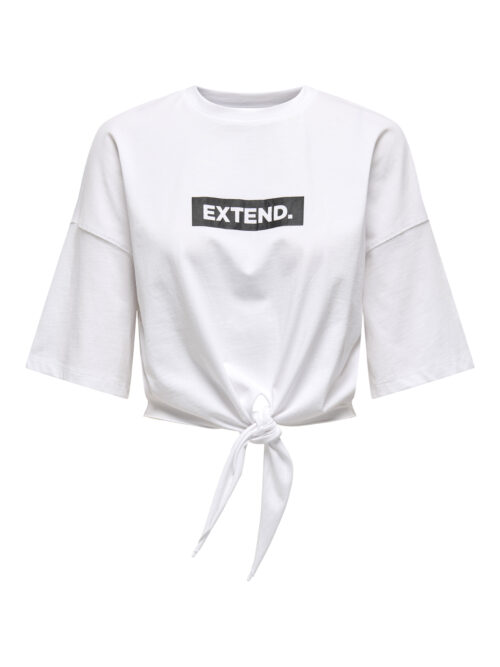 only ONLSERENA LIFE S/S O-NECK KNOT TOP