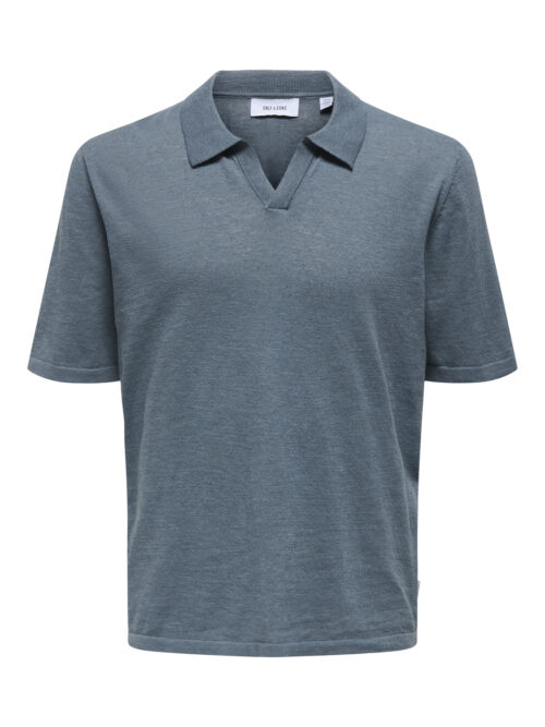 ONLY & SONS ONSGEORGE REG 12 LINEN SS POLO KNIT