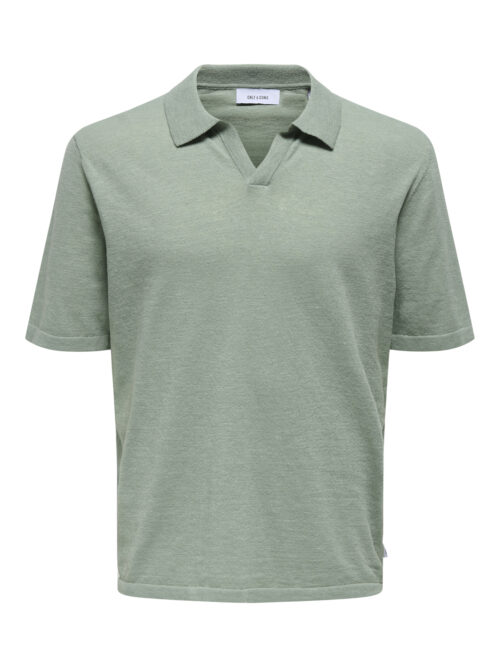 ONLY & SONS ONSGEORGE REG 12 LINEN SS POLO KNIT
