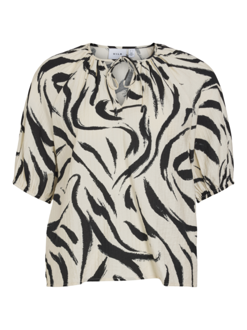VILA VICLO 2/4 V-NECK TOP - NOOS