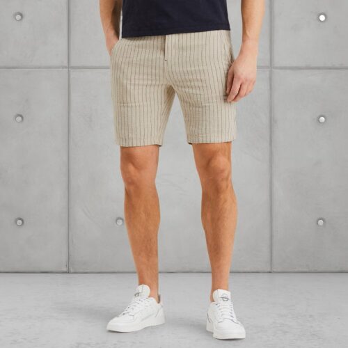Cast Iron CHINO SHORTS COTTON LINEN STRIPE
