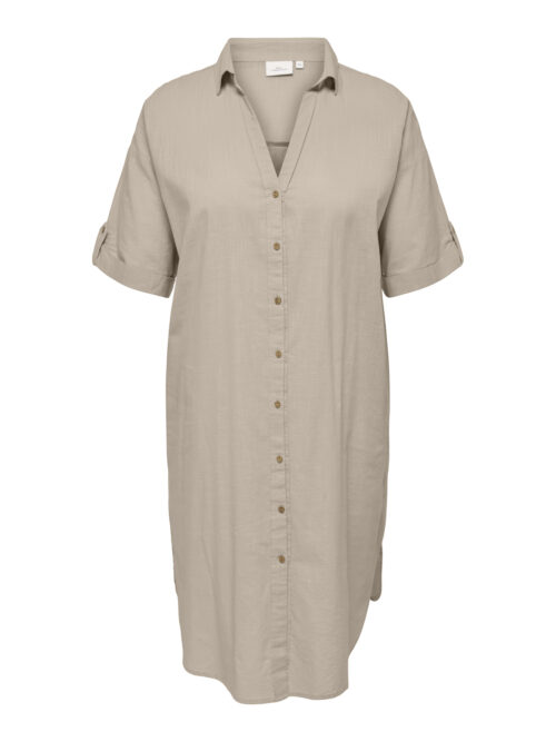 ONLY CARMAKOMA CARCOCO SS  BLK SHIRT DRESS WVN