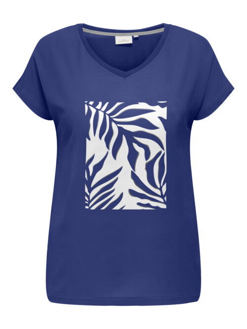 ONLY CARMAKOMA CARVIGGA S/S V-NECK MIX TEE JRS BS