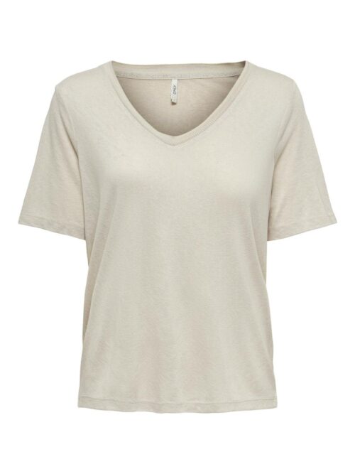 only ONLELISE S/S V-NECK TOP JRS NOOS