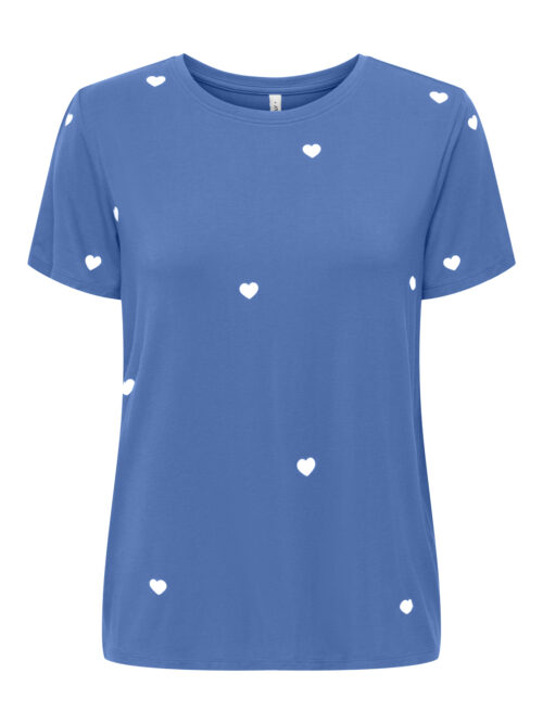 only ONLKARLI S/S REG O-NECK HEART TOP C