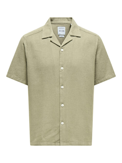 ONLY & SONS ONSBERTIL WAFFLE SS RESORT SHIRT