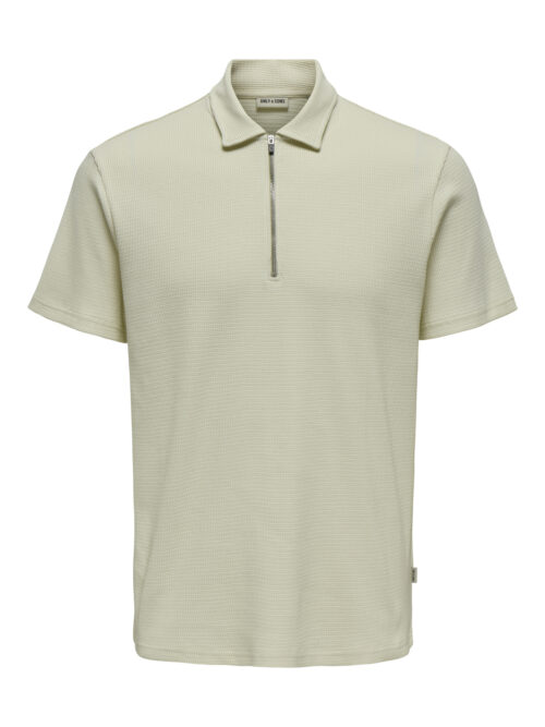 ONLY & SONS ONSCAL REG STRUCT SS HALFZIP POLO