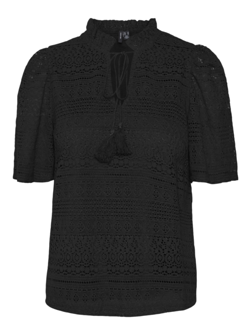 Vero Moda VMHONEY LACE S/S TASSEL TOP WVN GA
