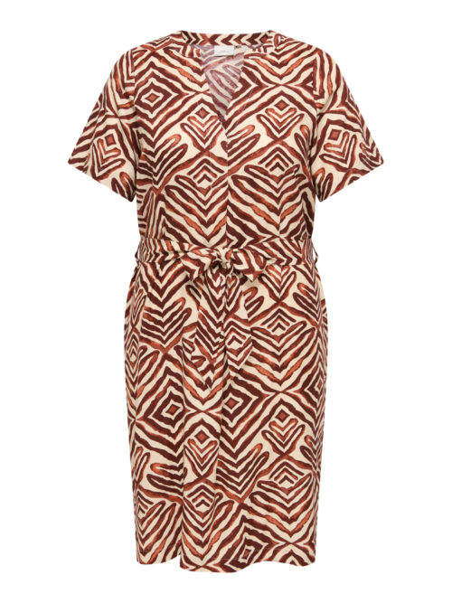 ONLY CARMAKOMA CARSHILLA 2/4 KNEE DRESS VIS AOP BS