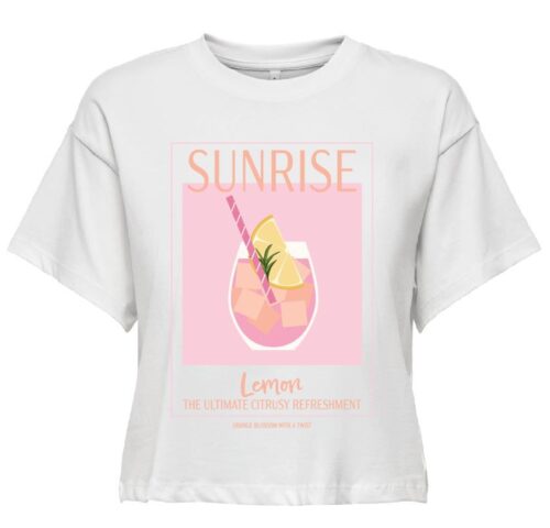 only ONLANNBEL LIFE S/S BOXY CROP TEE JR