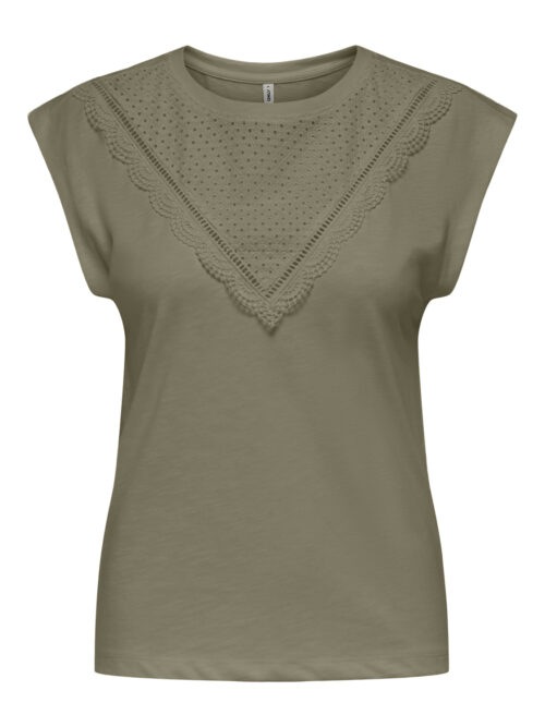 only ONLDELIA LIFE S/L O-NECK MIX TOP BO