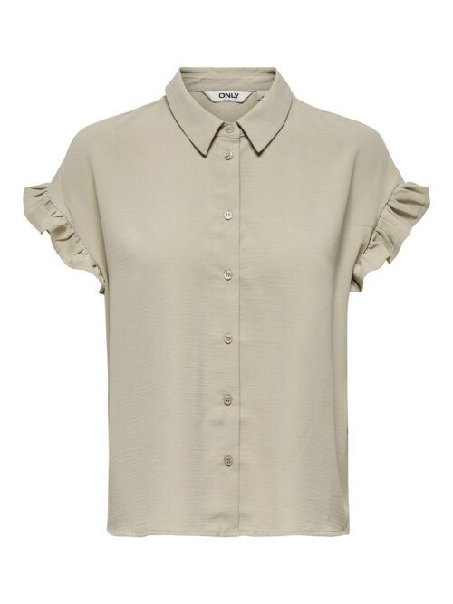 only ONLMETTE LIFE SS FRILL SHIRT WVN CS