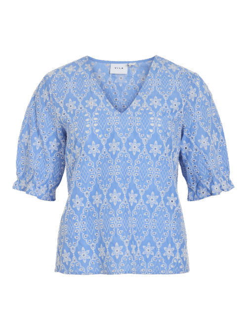 VILA VIMOLLY V-NECK 2/4 TOP/LC