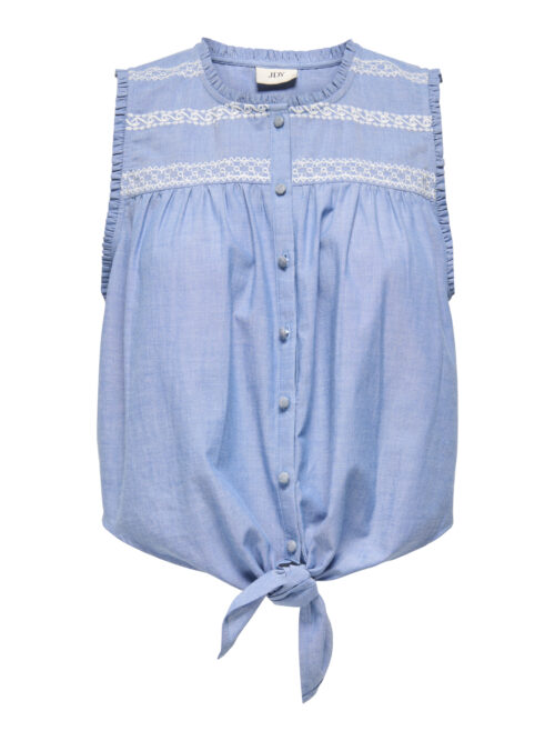JDY JDYBELLA S/L EMB KNOT SHIRT WVN EXP