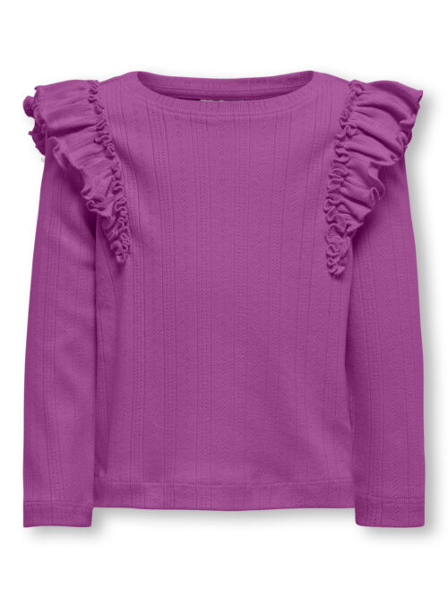 Kids Only KMGALICE LIFE L/S O-NECK FRILL TOP